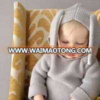 Baby Hoodies Cute Rabbit Ears Toddler Knitting Sweater