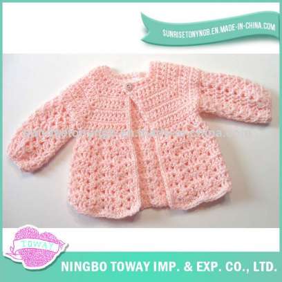 Fashion Pink Knitted Wool Cotton Baby Girl Sweater